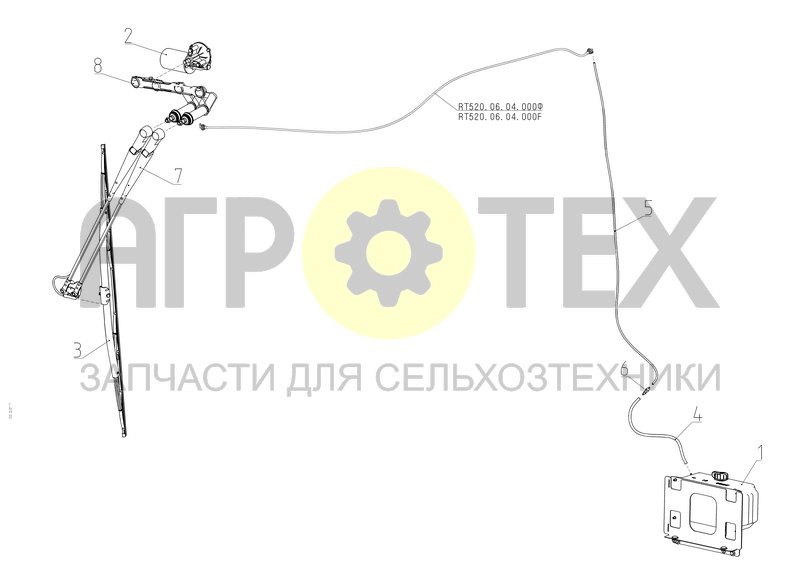 Чертеж Стеклоочиститель (RT520.06.19.000Ф)